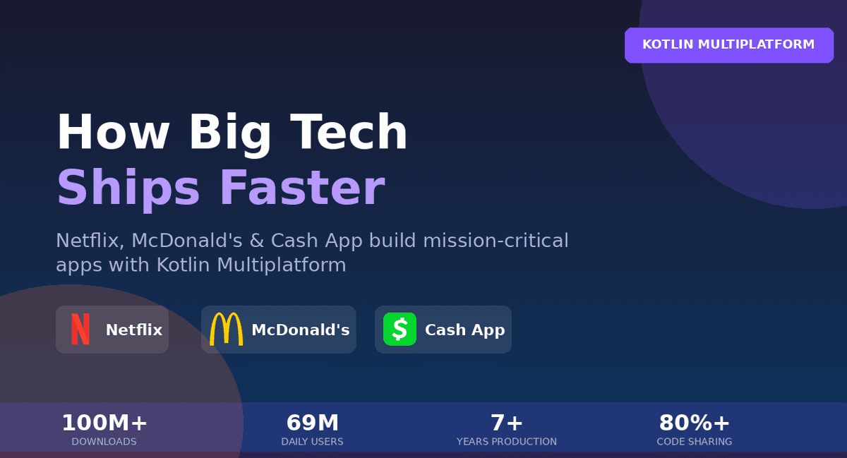 Big Tech's Secret Weapon: How Netflix, McDonald's & Cash App Ship Faster with Kotlin Multiplatform (2025)